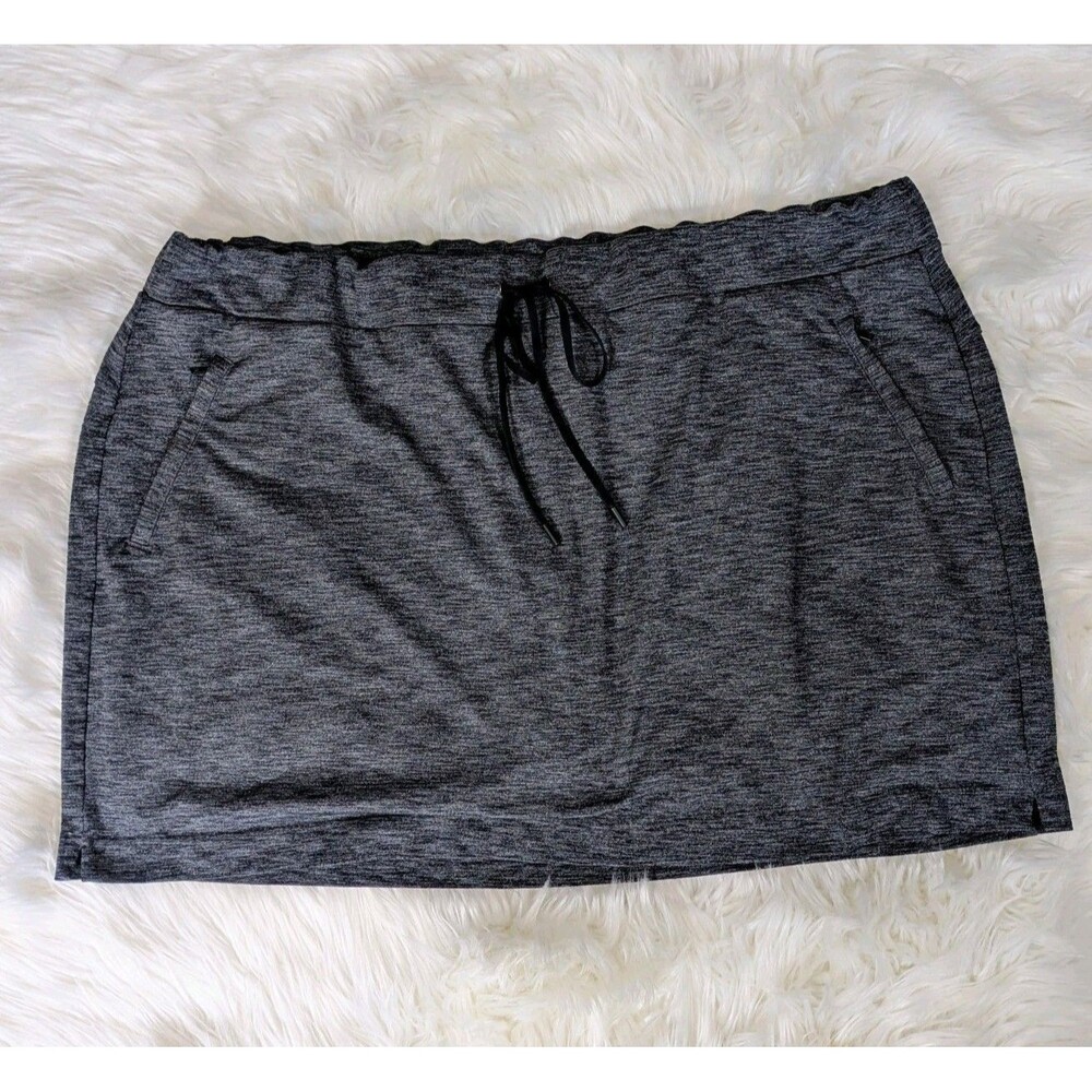 Athleta Metro Downtown Skort Womens Size 2XL Gray Heathered Golf Tennis